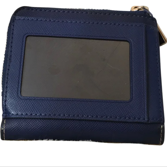 Kate Spade Multi-Color Striped Saffiano Leather Compact Wallet - Picture 3 of 6